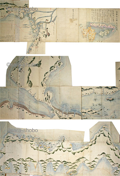 海瀕舟行図　揃
